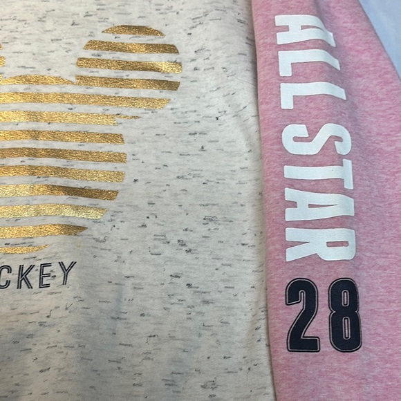 Disney Mickey Mouse Pink and Cream Sweatshirt with All Star Design - Picture 4 of 5